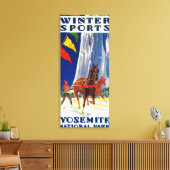 Winter Sports at Yosemite Posterヨセミテ， CA キャンバスプリント (インサイチュ (リビング))
