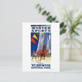 Winter Sports at Yosemite Posterヨセミテ, CA ポストカード (スタンド正面)