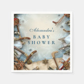 Winter Sports Baby Shower スタンダードカクテルナプキン (正面)