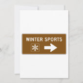Winter Sports Road Sign Invitation 招待状 (正面)