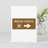 Winter Sports Road Sign Invitation 招待状 (スタンド正面)