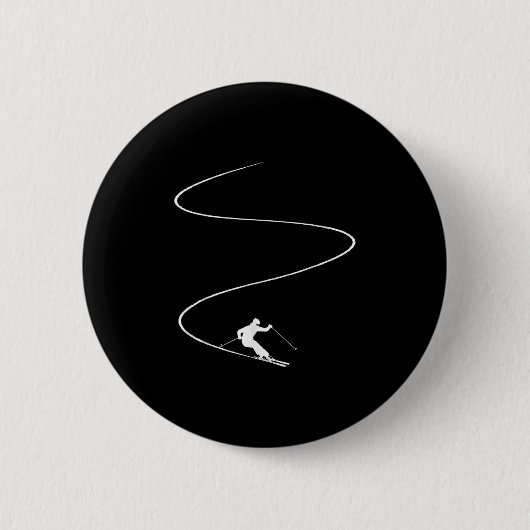 Winter Sports Ski Holidays - Ski Slope Skiing Skie 缶バッジ (正面)