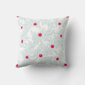 Winter Sprig Pattern | Minimal Pine Branch & Berry クッション (裏面)