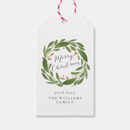 Winter Sprigs Christmas Gift Tags ギフトタグ (正面)