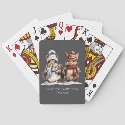 Winter Squirrel Playing Cards トランプ (裏面)