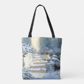 Winter Stairs Covered in snow Tote Bag トートバッグ (裏面)