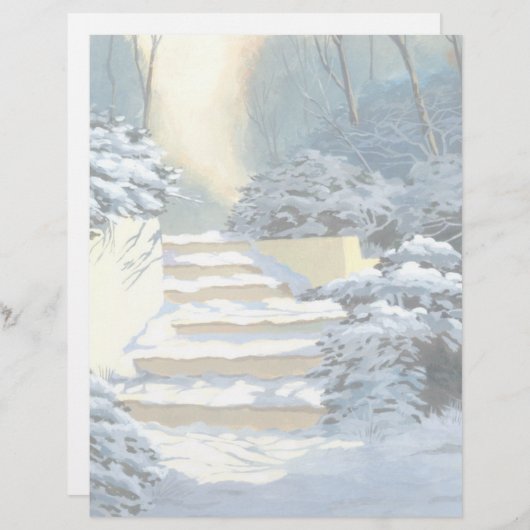Winter Stairs Note Cards (正面/裏面)