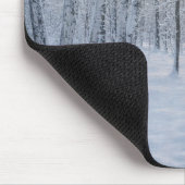 Winter Sunlight in Quiet Birch Forest マウスパッド (コーナー)