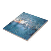 Winter Sunlight Through Frosted Ice Crystals Glass タイル (側面)