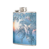 Winter Sunlight Through Frosted Ice Crystals Glass フラスク (左)