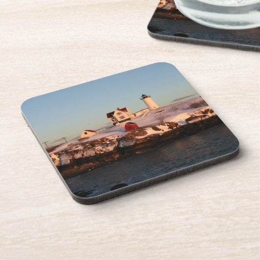 Winter Sunset at Nubble Light コースター (左側)