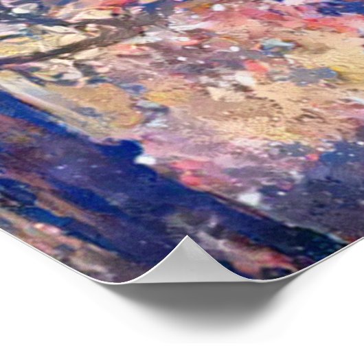 winter sunshine A.I. enhanced photo in pastels ポスター (角)