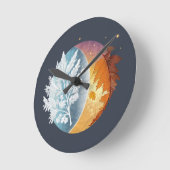 Winter Syncope ラウンド壁時計 (傾斜)