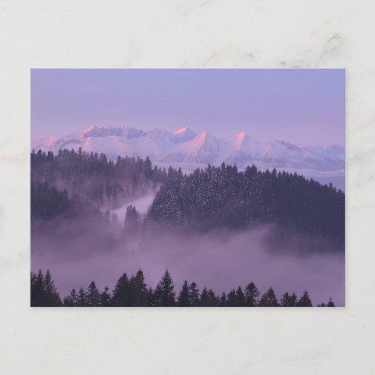 Winter TatrasビューからPieniny ポストカード (正面)