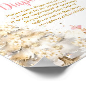 Winter Tea Party Baby Shower Late Night Diapers ポスター (角)