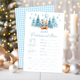 Winter Teddy Bear Baby Predictions Advice Game