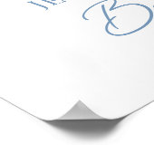 Winter Teddy Bear Baby Shower Welcome Sign Poster ポスター (角)