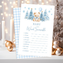Winter Teddy Bear Festive Baby Word Scramble Game