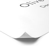 Winter Teddy Bear Snowman Baby Shower Welcome ポスター (角)