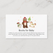 Winter Teddy Bear Snowman Books For Baby Shower エンクロージャーカード (正面)
