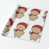 Winter Teddy Bear Wrapping Paper ラッピングペーパー (アンロールド)