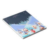 Winter Teddy Bears Christmas Holiday Notepad ノートパッド (アングル)