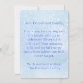 Winter Thank You Card, Minimalist Snowflake Thank  サンキューカード (裏面)