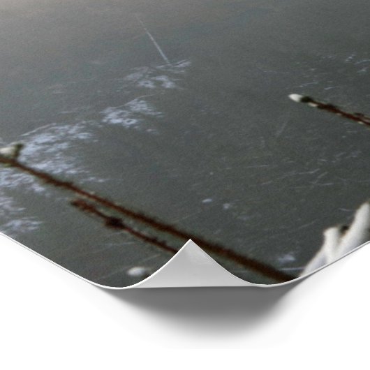 Winter The Macclesfield Forest Card Canvas Print ポスター (角)