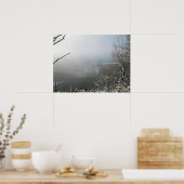 Winter The Macclesfield Forest Card Canvas Print ポスター (キッチン)