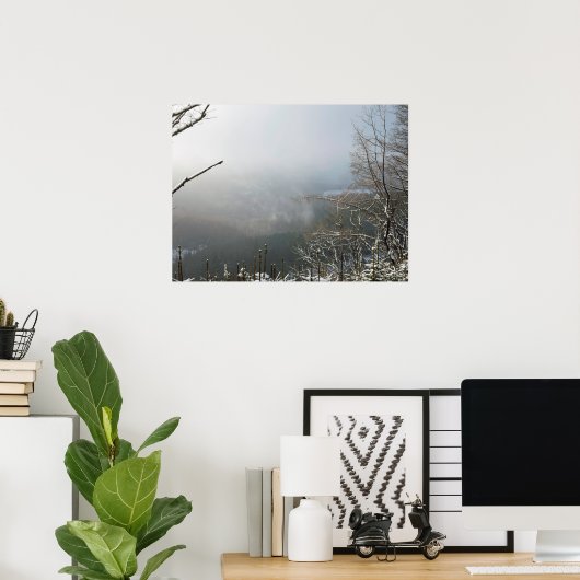 Winter The Macclesfield Forest Card Canvas Print ポスター (ホームオフィス)