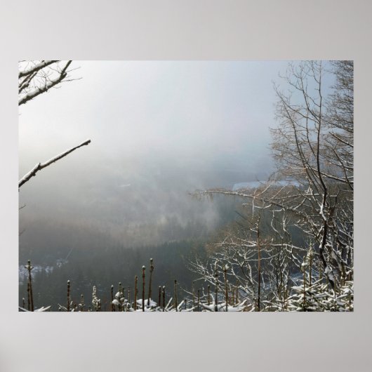 Winter The Macclesfield Forest Card Canvas Print ポスター (正面)