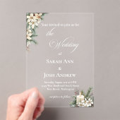 Winter Themed beige アクリル招待状 (インサイチュ (ポータブル))