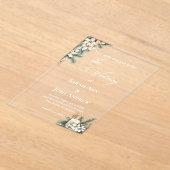 Winter Themed beige アクリル招待状 (レイダウン)