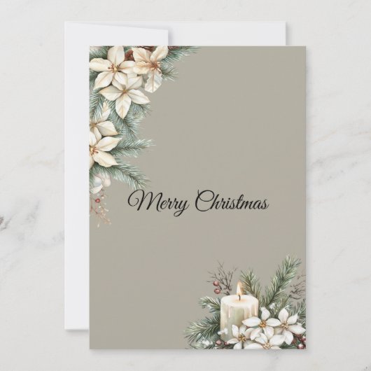 Winter themed beige  シーズンカード (正面)