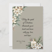 Winter themed beige  シーズンカード (裏面)