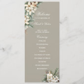 Winter Themed beige double side program card  プログラム (正面)