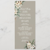 Winter Themed beige double side program card  プログラム (裏面)