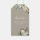 Winter Themed beige Wedding ギフトタグ (裏面)