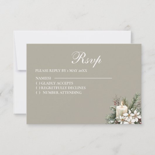 Winter Themed RSVP card (正面)