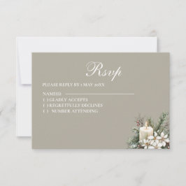 Winter Themed RSVP card