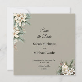 Winter Themed Save the Date Invite セーブザデート