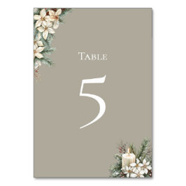 Winter themed Table Number Card テーブルナンバー