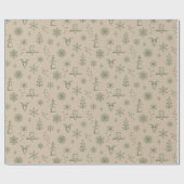 Winter Things Wrapping紙- Dove + Sage ラッピングペーパー (フラット)