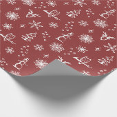 Winter Things Wrapping紙- Ruby + Snow ラッピングペーパー (角)