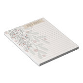 Winter thoughts hand drawn abstract mistletoe ノートパッド (アングル)