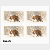 Winter Tigersスタンプ 長方形シール (シート)