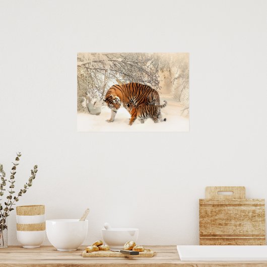 Winter Tigersポスター ポスター (キッチン)