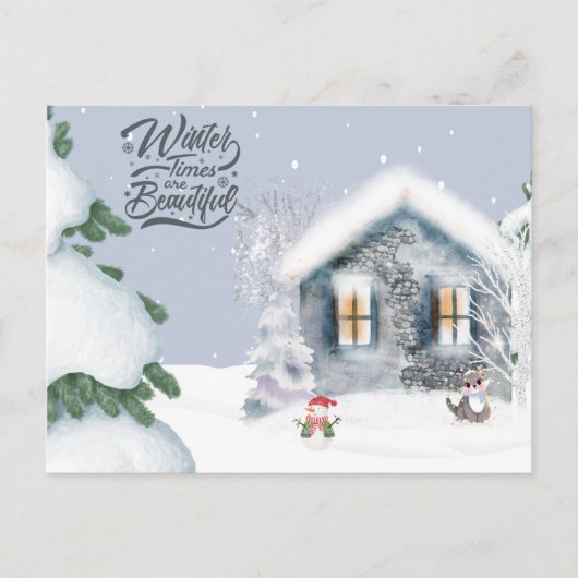 Winter Times are Beautiful ポストカード (正面)