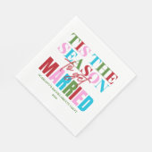 Winter Tis The Season To Get Married Bachelorette スタンダードランチョンナプキン (角)
