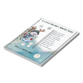 Winter To-Do List Notepad Snowman and Marshmallow ノートパッド (回転)